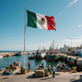RDEDAO Mexico flag easy-hang setup with brass rings simplifies mounting.