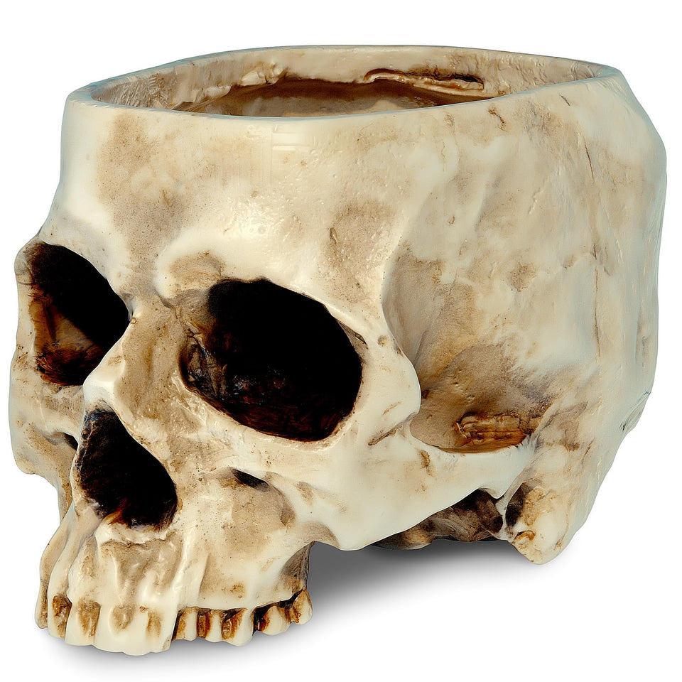 READAEER skull planter with drain hole for succulents and décor.