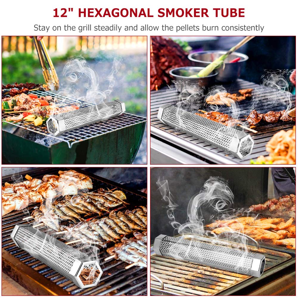 Realcook 304 stainless steel smoker tube durable and rust-resistant