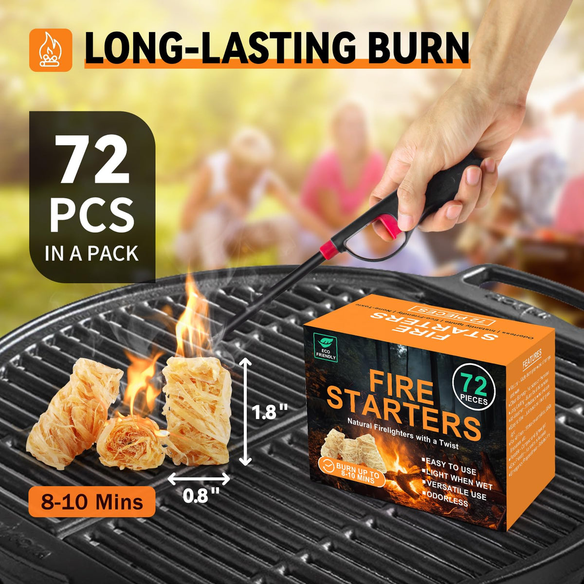 Realcook all-weather fire starter weather resistant in damp conditions