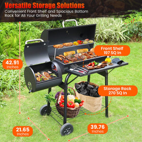 Realcook front shelf offers prep space and extra storage during cooking