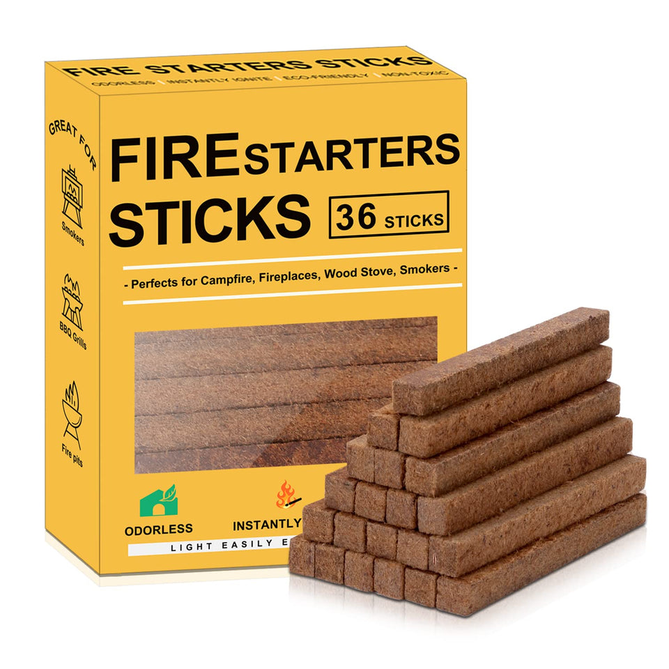 Realcook fire starter cubes ready to light for instant campfire without lighter fluid.