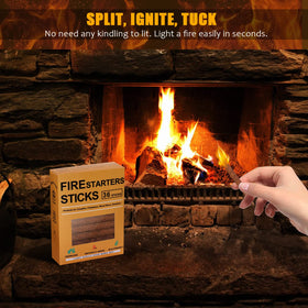 Realcook upgraded fire starter cubes in a compact pack for on-the-go outdoor lighting.