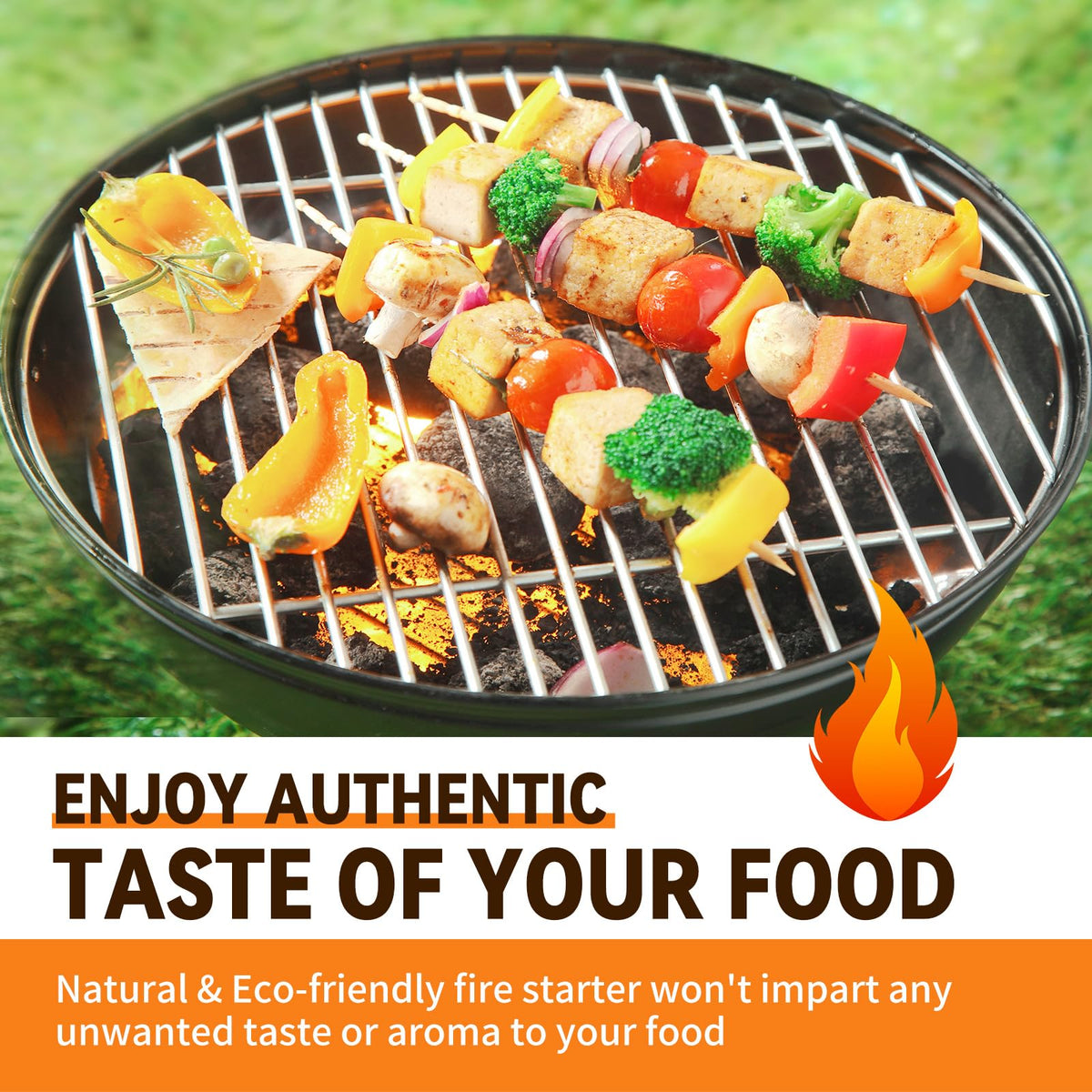 Realcook natural fire starter eco-friendly materials for clean outdoor fires