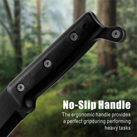 Durable sheath included with REAT machete for safe storage