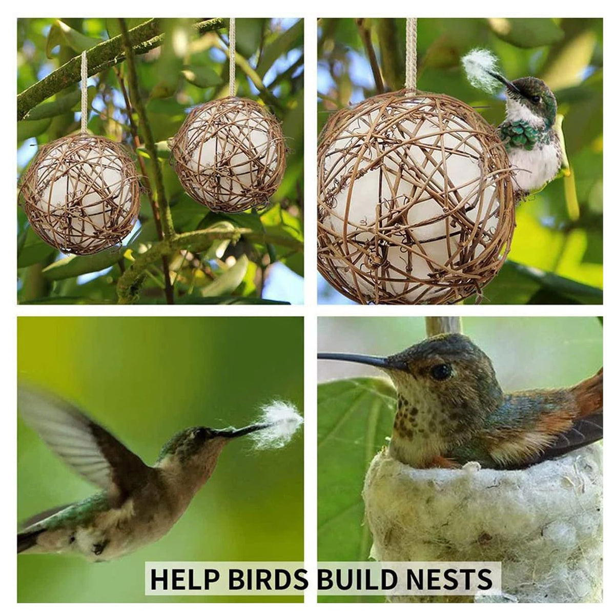 Rebecca Online natural cotton fibers inside for soft, ready-to-use nesting material.