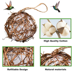 Rebecca Online weather-resistant globe nesters withstand rain and wind while ventilating materials.