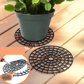 RECHIATO heavy plant riser supports outdoor pots, lifting to protect deck surfaces.
