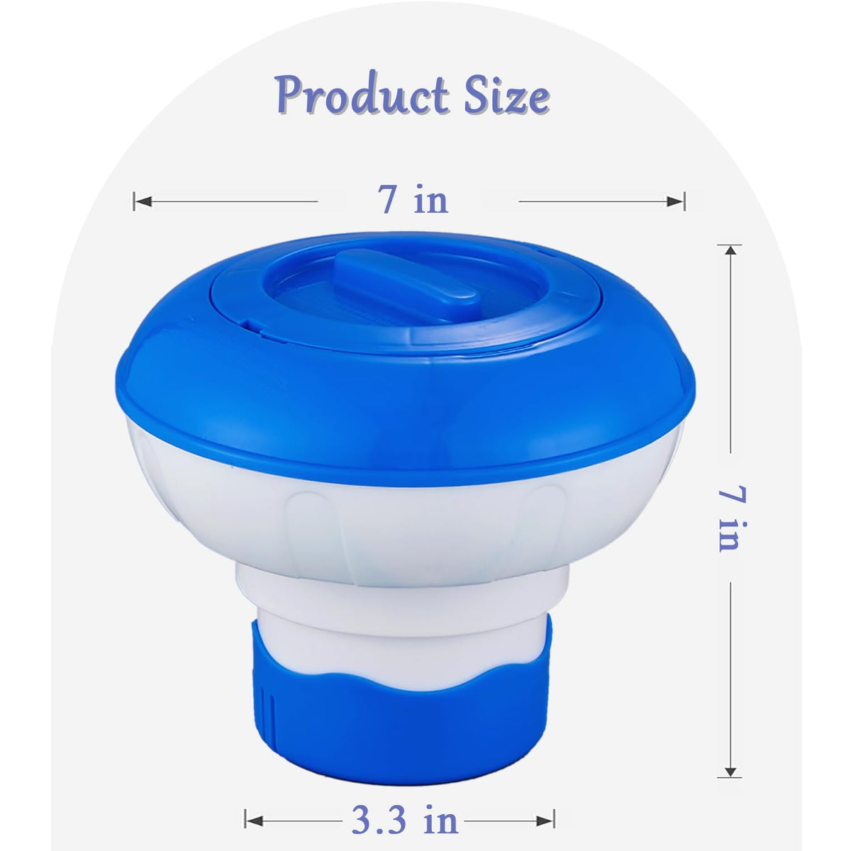 RECHIATO tablet dispenser holds four 3-inch tablets for steady sanitization in your pool.