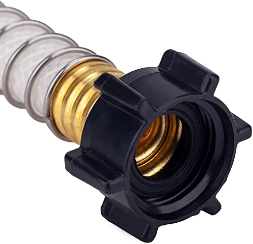RecPro hose protector faucet connection demonstrates compatibility with standard hoses