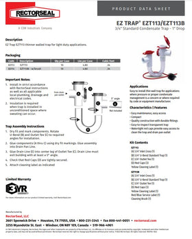 RectorSeal EZ Trap 3-4 CRS trap kit with brush.