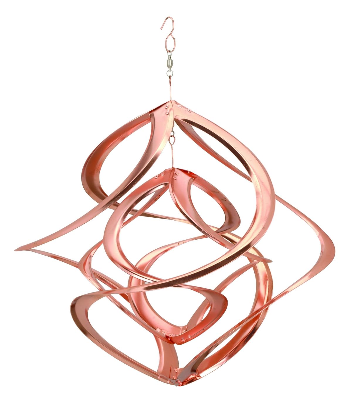 Red Carpet Studios Cosmix Deluxe Helix copper spins two spirals for dynamic garden motion