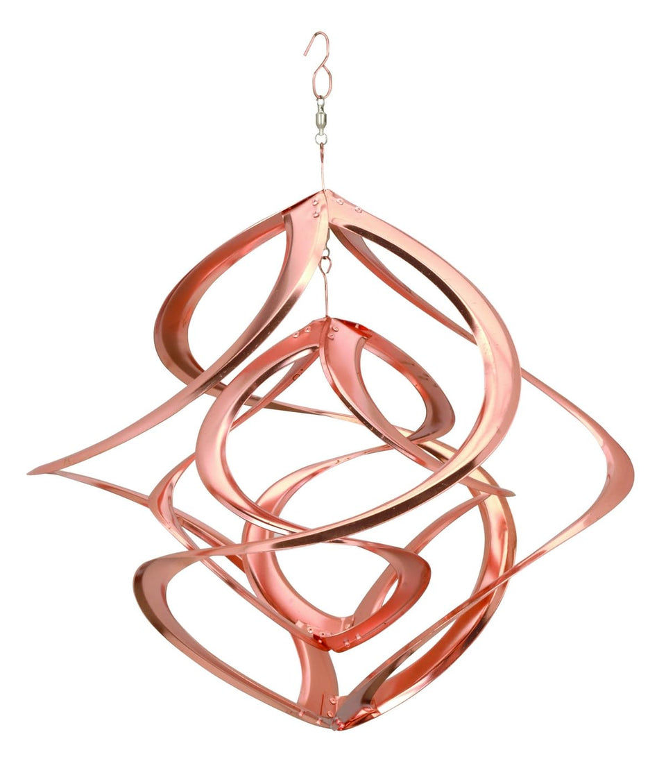 Red Carpet Studios Cosmix Deluxe Helix copper spins two spirals for dynamic garden motion
