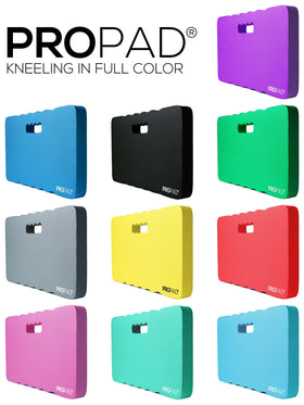 Red Home Club kneeling pad wipes clean and dries quickly indoors or outdoors