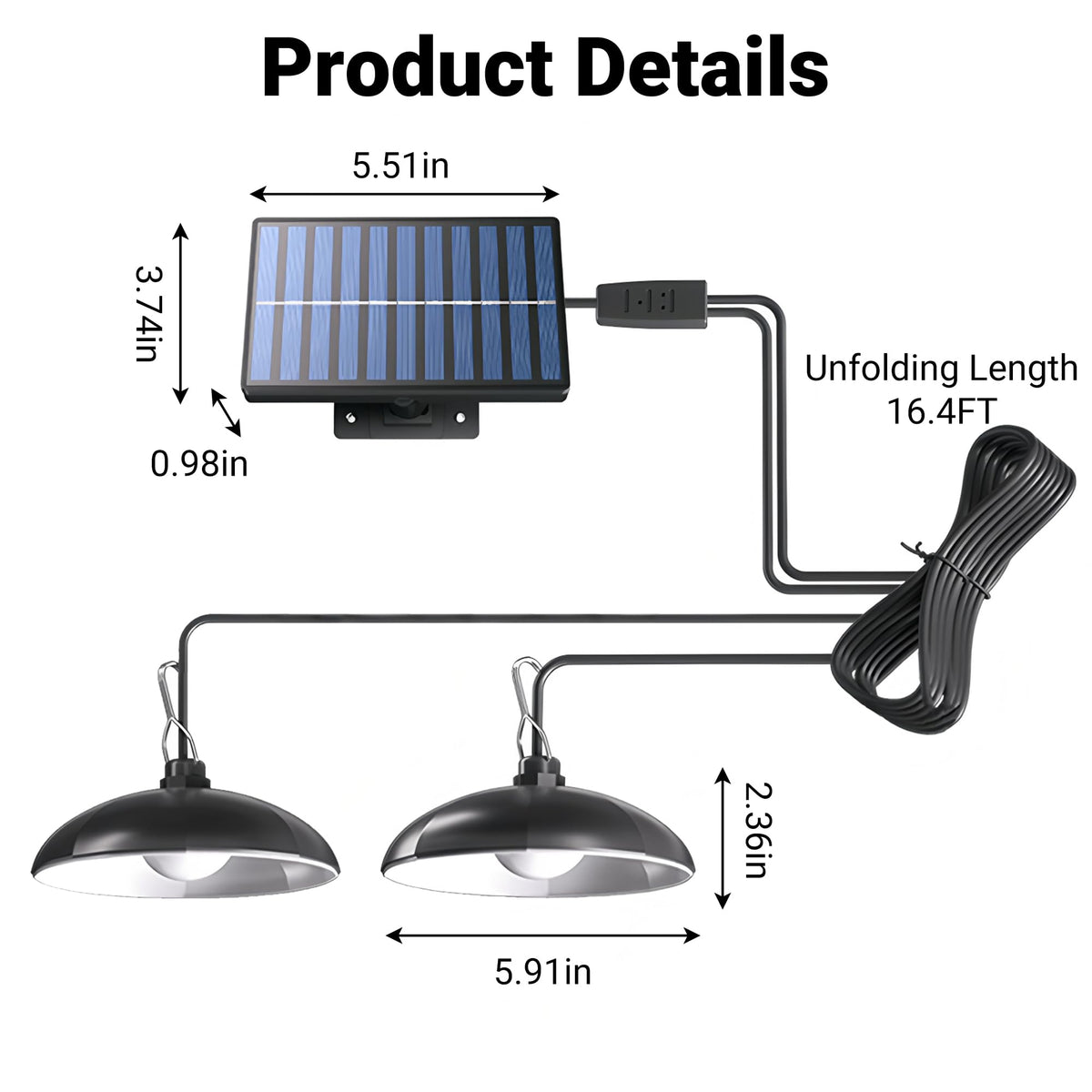 Redaica solar chicken coop light two lamps installed for balanced illumination