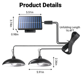 Redaica solar chicken coop light two lamps installed for balanced illumination