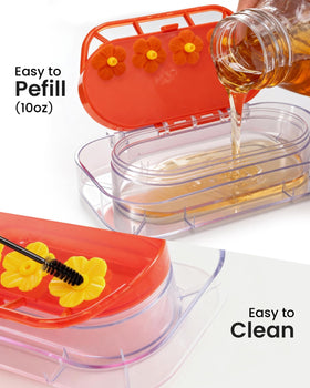 Easy cleaning routine for Redboat window hummingbird feeder