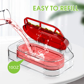 Redboat window feeder uses leak-resistant design to minimize spills.
