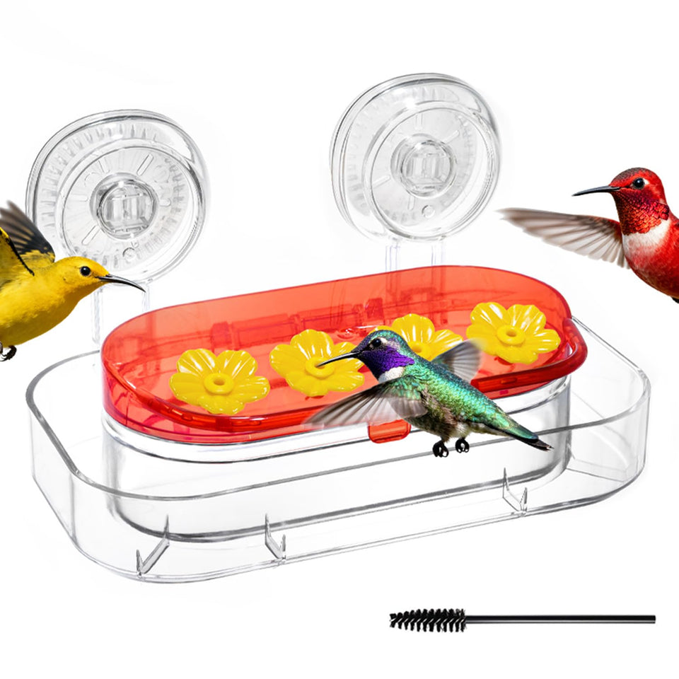 Redboat window hummingbird feeder with strong suction cups for secure mounting