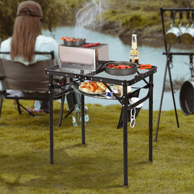 REDCAMP foldable grill table packed compactly for transport