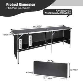 REDCAMP aluminum frame provides sturdy support for busy setups.