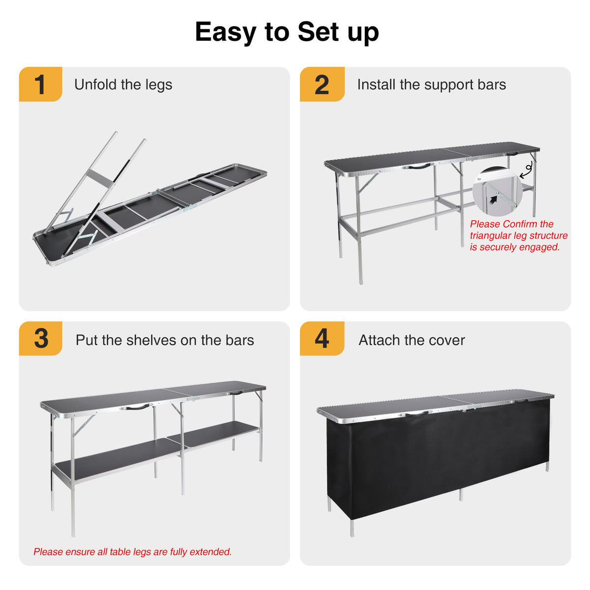 REDCAMP mobile display counter doubles as a practical party station.