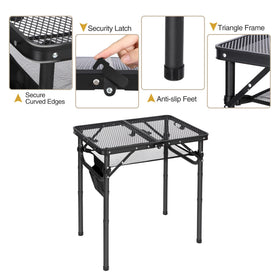 REDCAMP small table with storage bag keeps accessories organized during travels