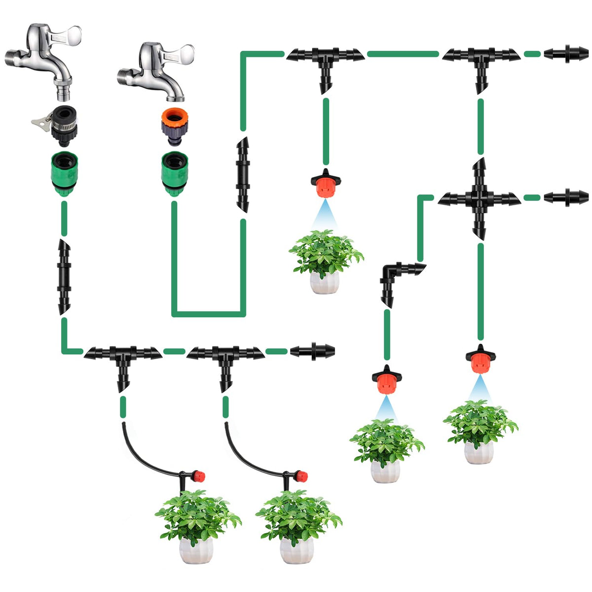 RedChili outdoor lawn and bed irrigation demonstrates versatile application across spaces.