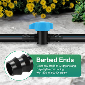 RedChili barbed end connector enables quick, reliable drip system setup.