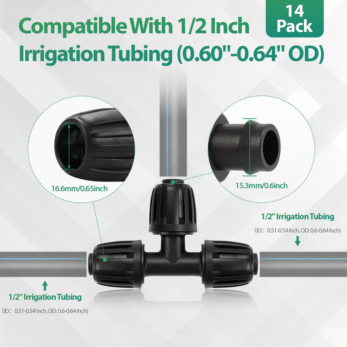 RedChili barbed locking nuts for one-half-inch tubing ensure leak-free connections.