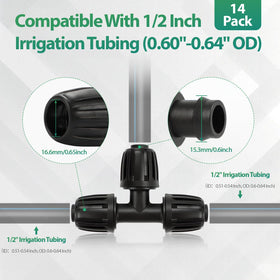RedChili barbed locking nuts for one-half-inch tubing ensure leak-free connections.