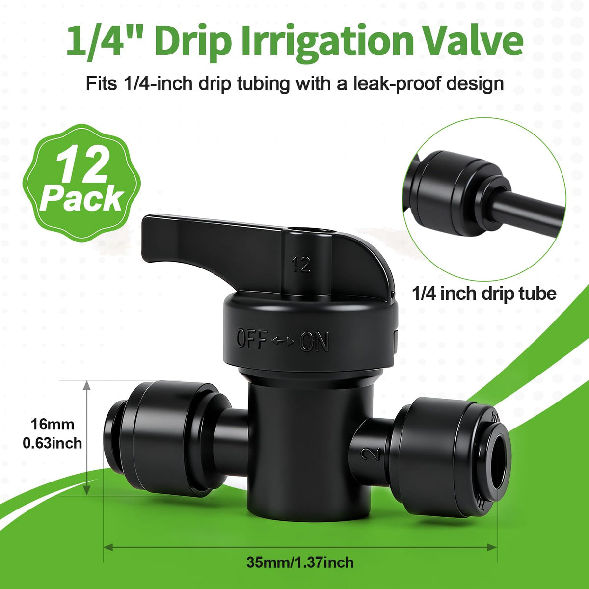 RedChili durable high-impact plastic valves resist deformation for long-lasting watering.