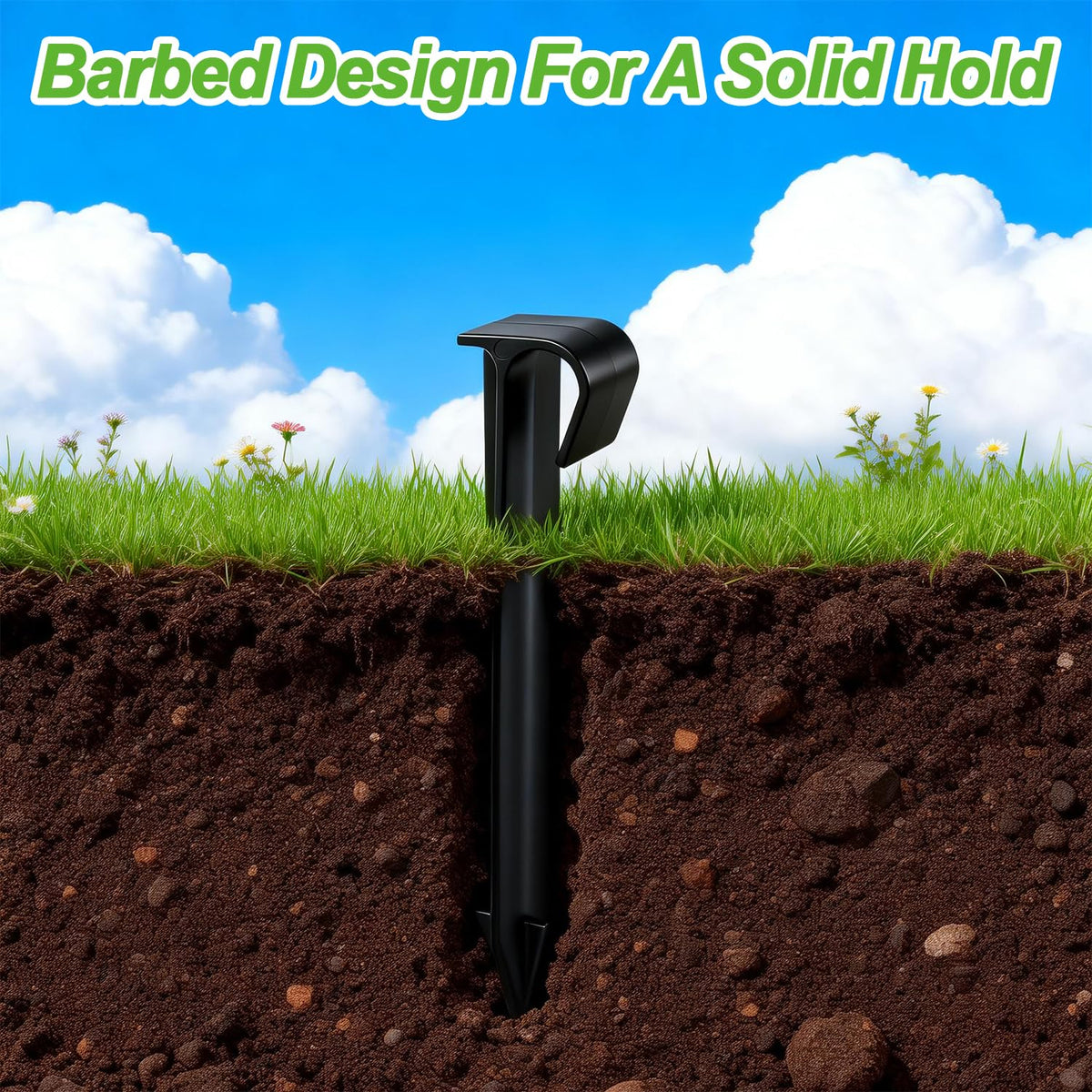 RedChili flat-top stake enables quick manual driving.