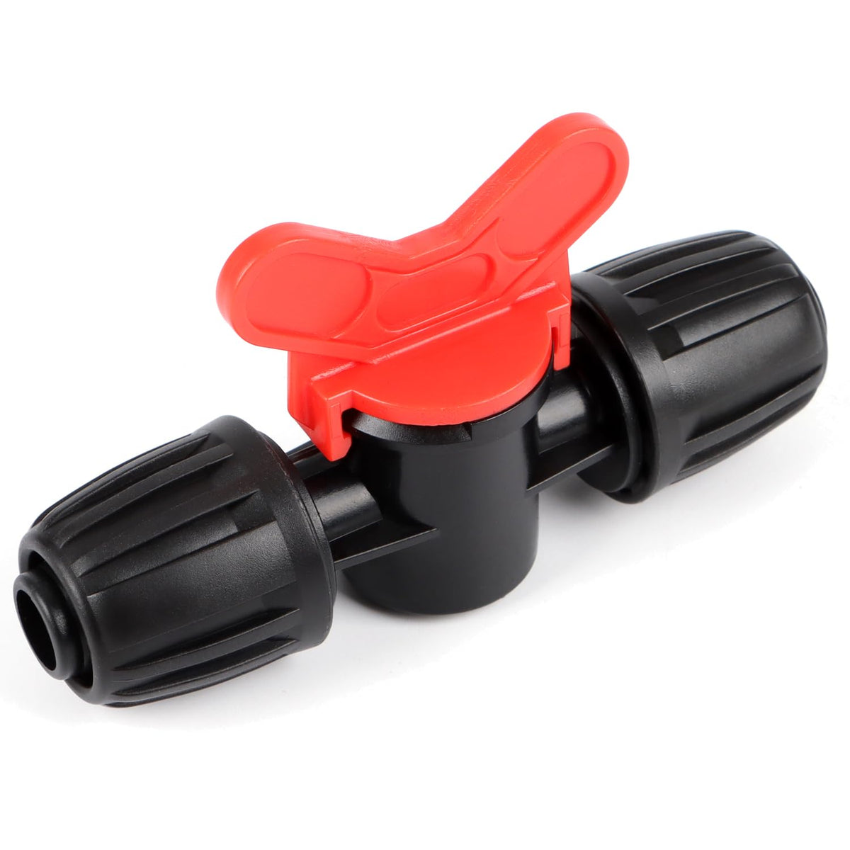 RedChili half-inch valve barbed assembly shows a leak-free connection for drip lines.