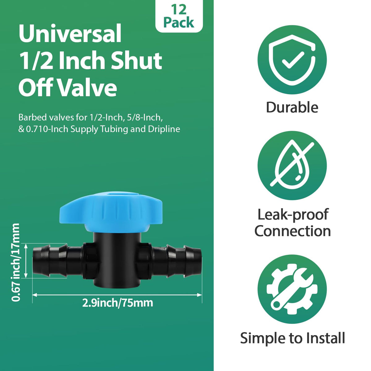RedChili half-inch valve knob action demonstrates smooth open and close.