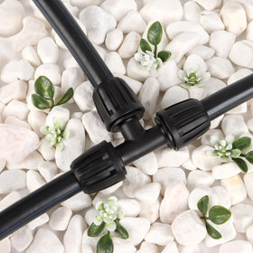 RedChili one-half-inch tee connectors suitable for greenhouse irrigation and planters.