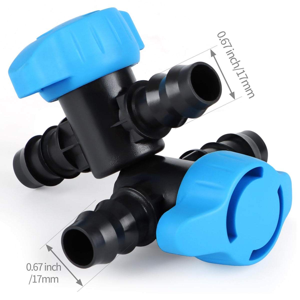 RedChili irrigation tubing connection shows secure barbed ends for leak-free operation.