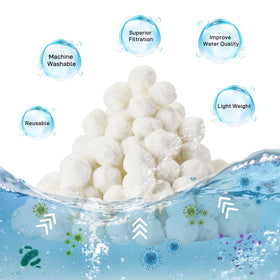 Redcoutt filter balls installed in a sand filter system.