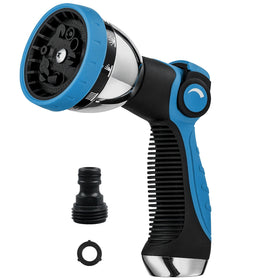 REDESS garden hose nozzle with 10 spray patterns for versatile watering