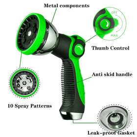 REDESS hose nozzle showing thumb-control design for easy one-finger flow