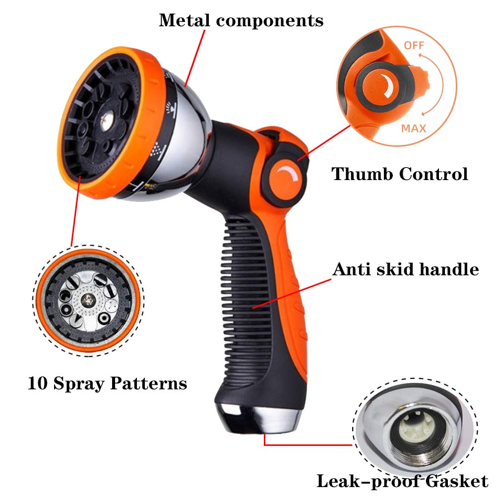 Redess thumb-control hose nozzle enabling precise flow with one finger