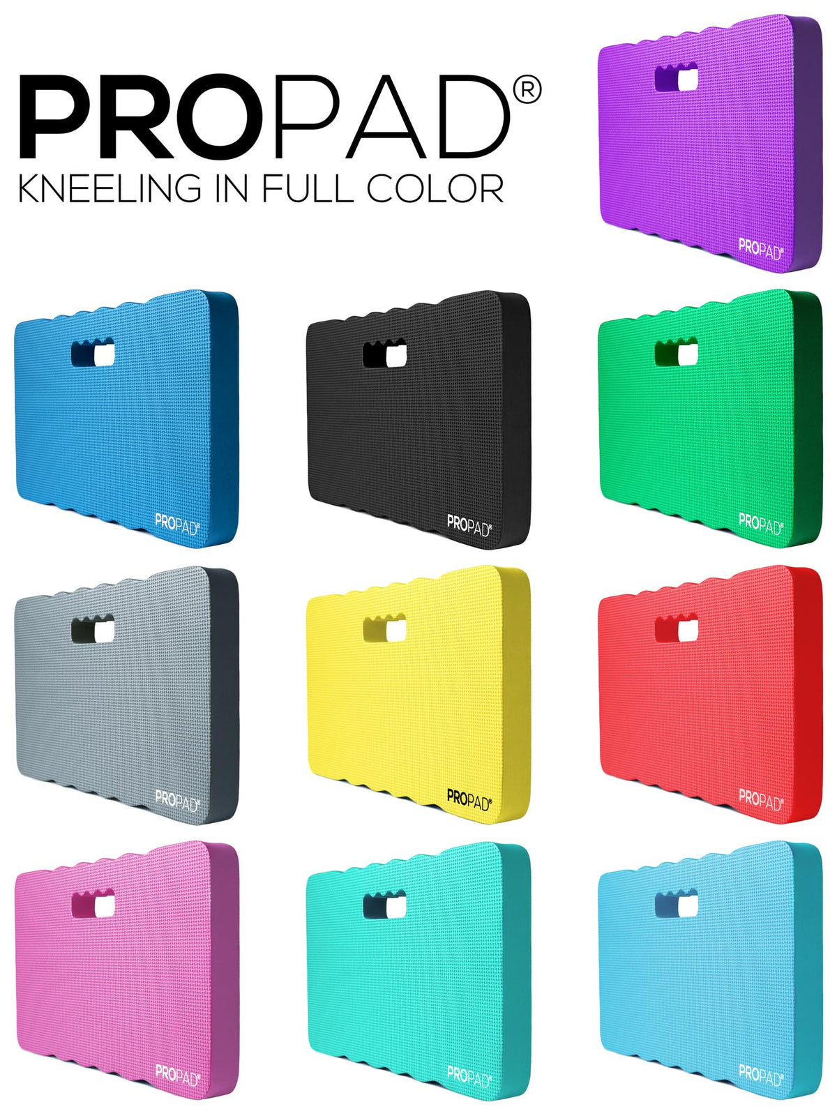RED Home Club kneeling pad warranty information and badge