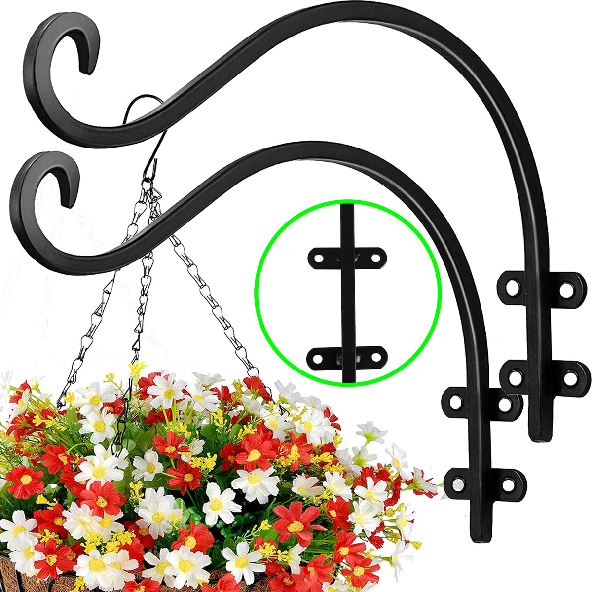 REDOVANT 16-inch heavy duty bracket mounted on wall for secure planters.