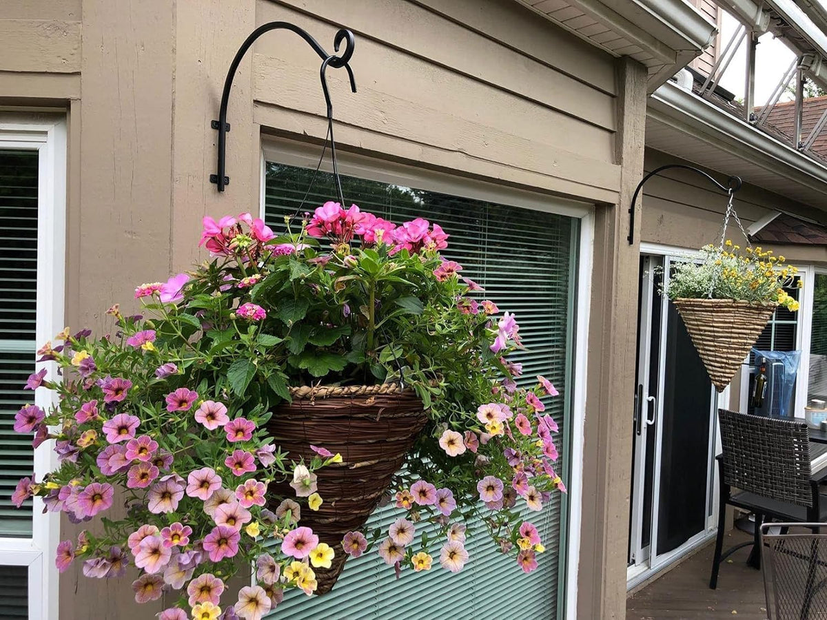 Outdoor indoor REDOVANT plant hanger setup on garden wall