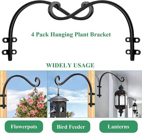 Close-up of wrought iron REDOVANT plant hanger showing curved design