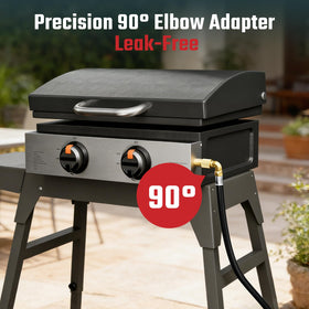 REDPANT hose supports large 5-40 lb tanks for longer grilling sessions