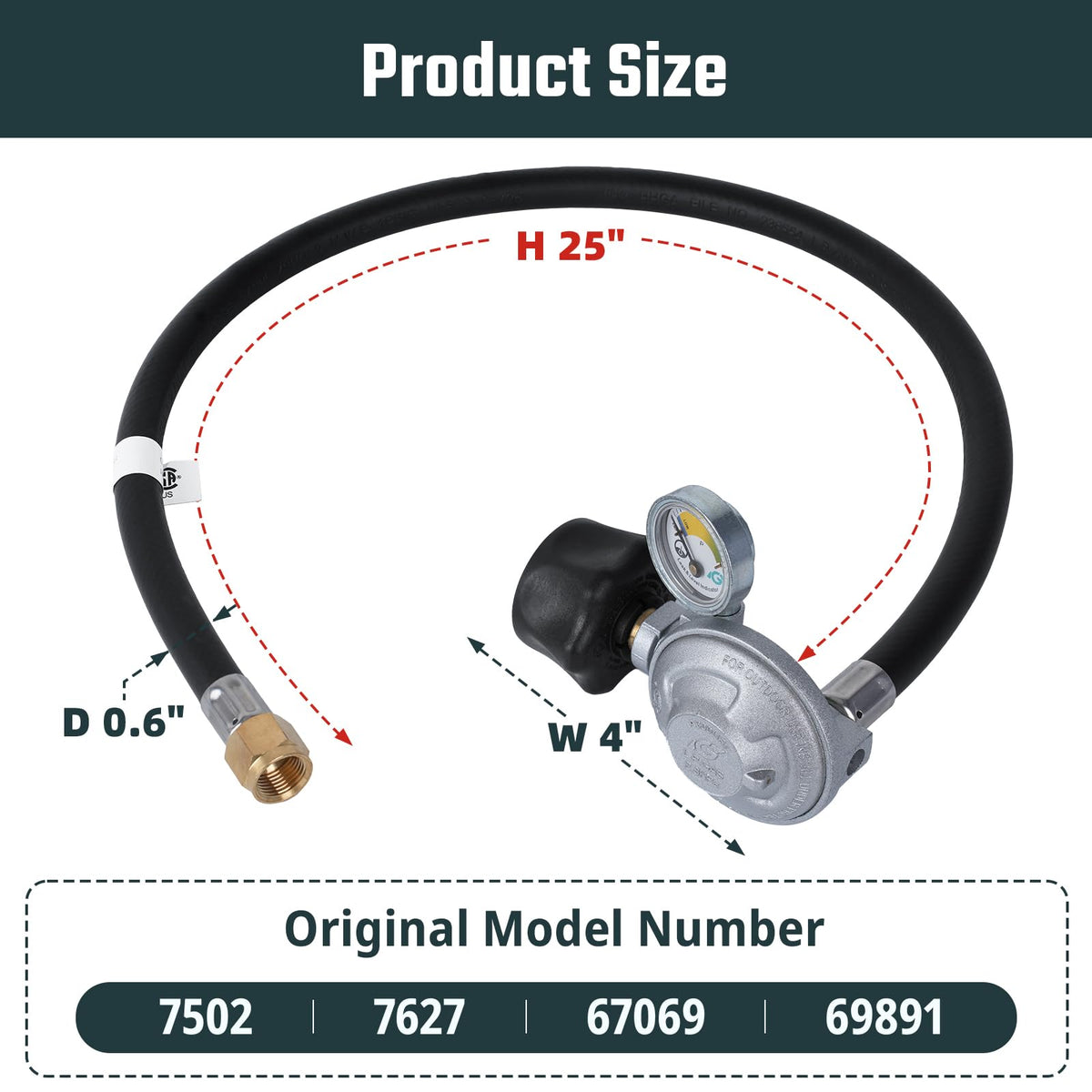 REDPANT regulator gauge for Weber Spirit II; easy monitoring during cookouts.