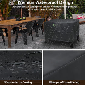 REDRICH 32x32 inch square pit cover designed for a snug fit.