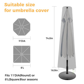 Adjustable drawstring ensures a snug, wind-resistant fit for your umbrella