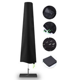 REDRICH patio umbrella cover with waterproof seam protects an 11' diameter umbrella from rain